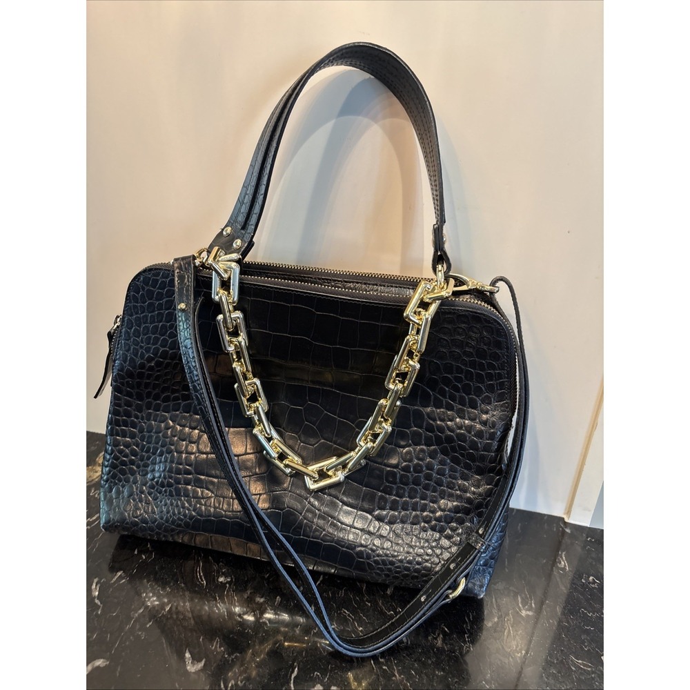 Claudia Firenze Italian Crocodile Embossed Leather women's handbag